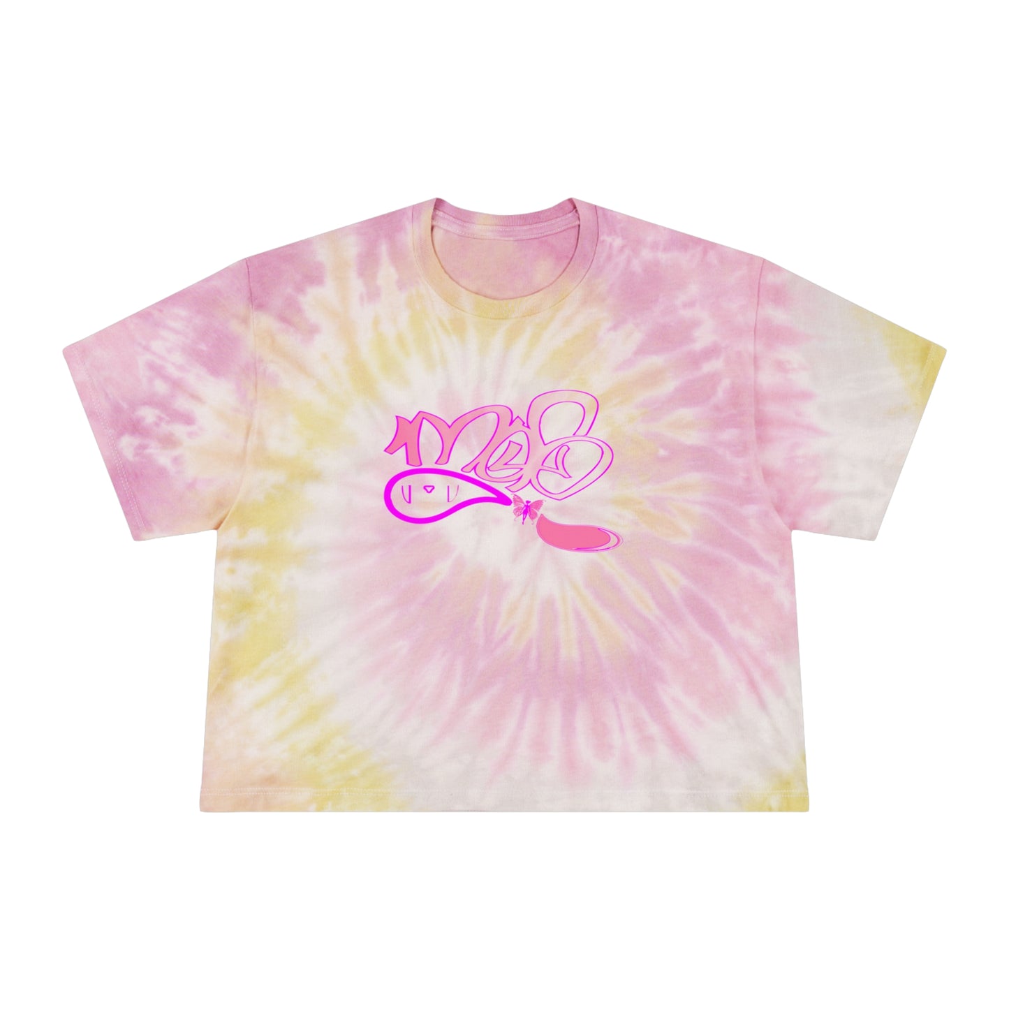 Trendy Women's Tie-Dye Crop Tee with Unique Design