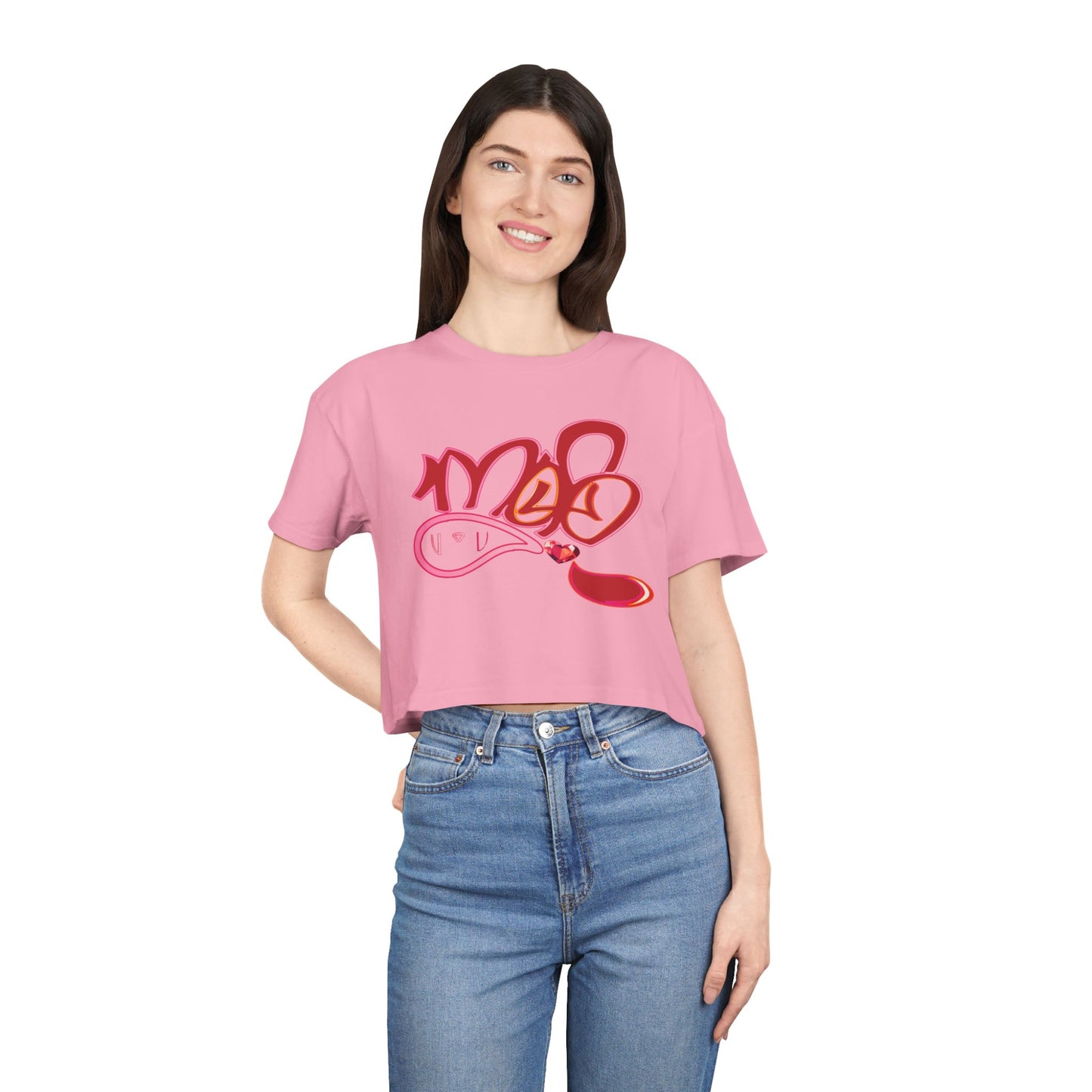 Crop Tee — mofo gem heart logo