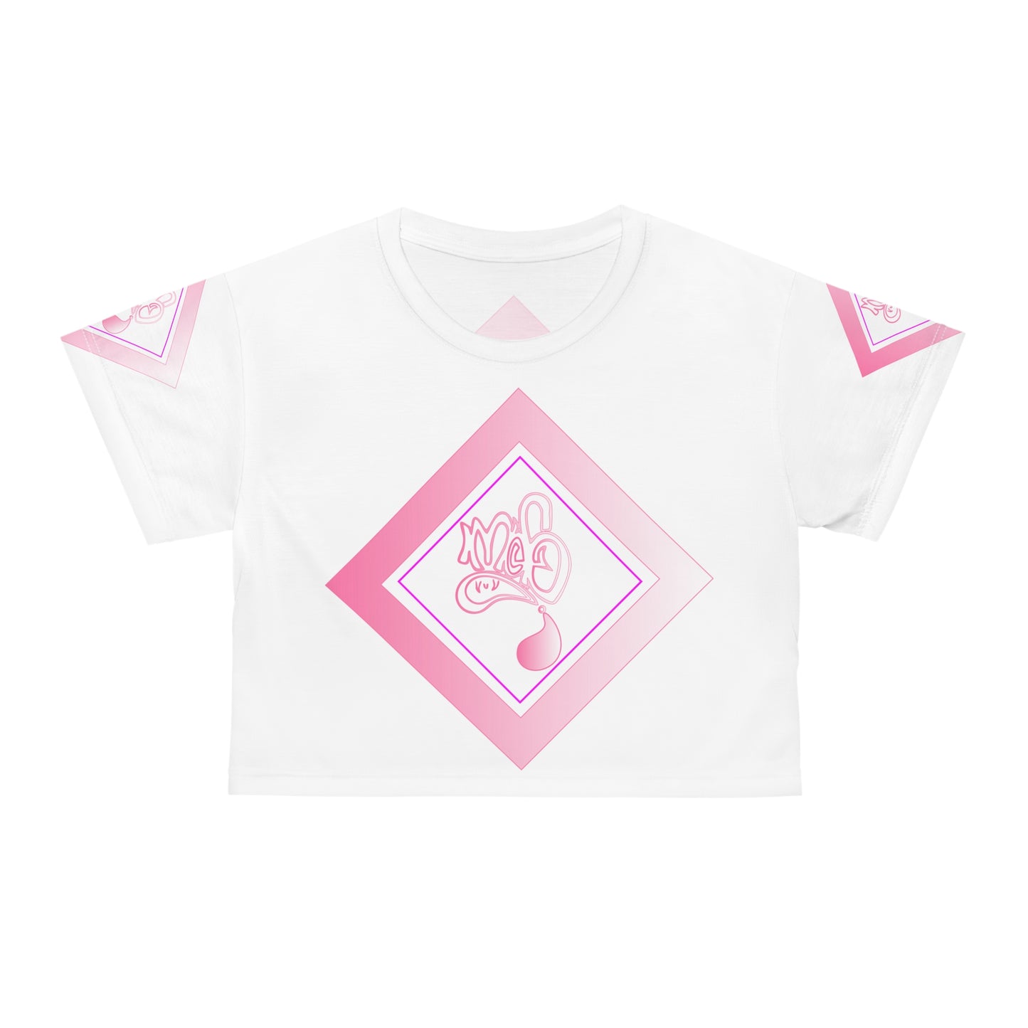 Stylish Pink Graphic Crop Tee for Trendy Women