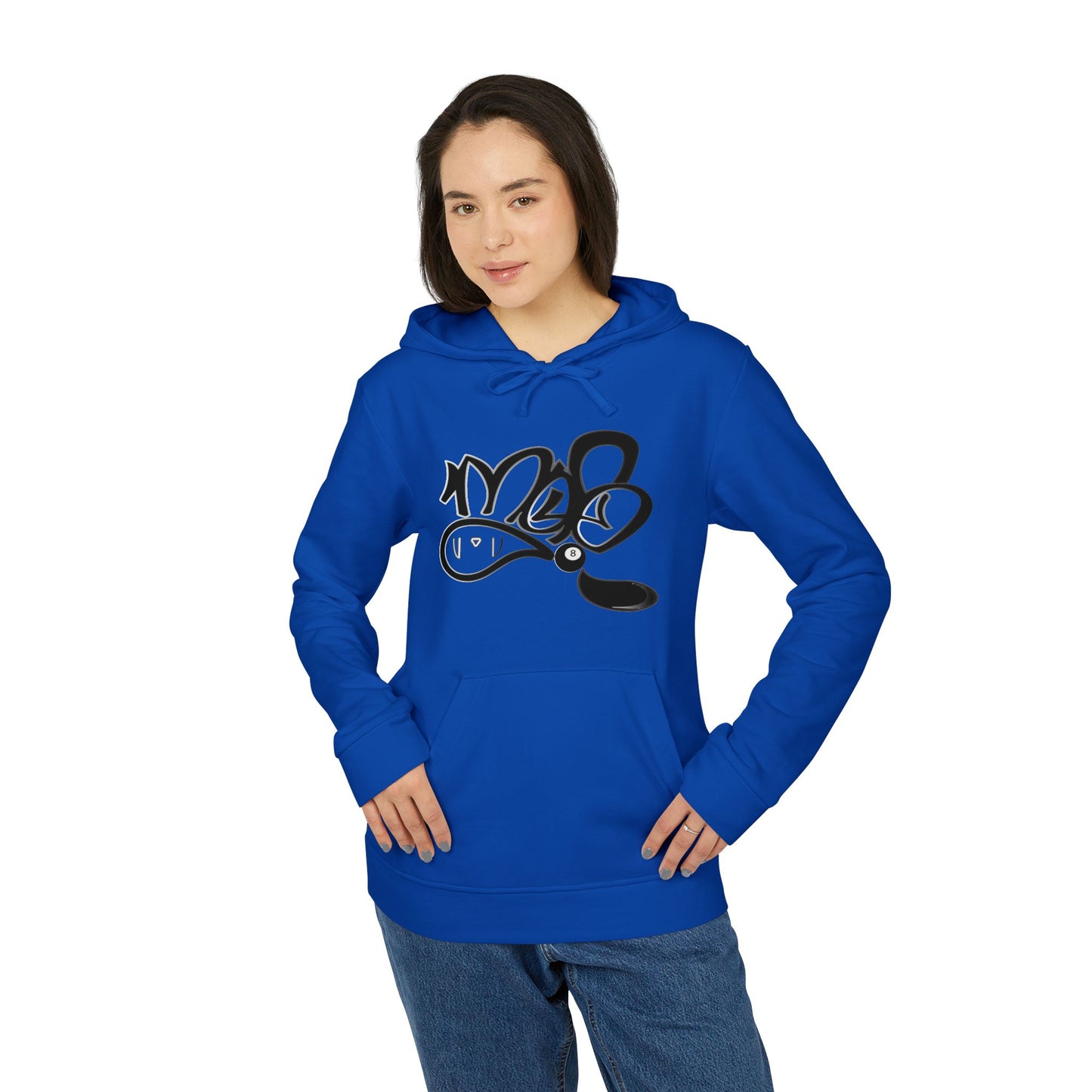 Unisex Fleece Hoodie with Bold Graphic Design