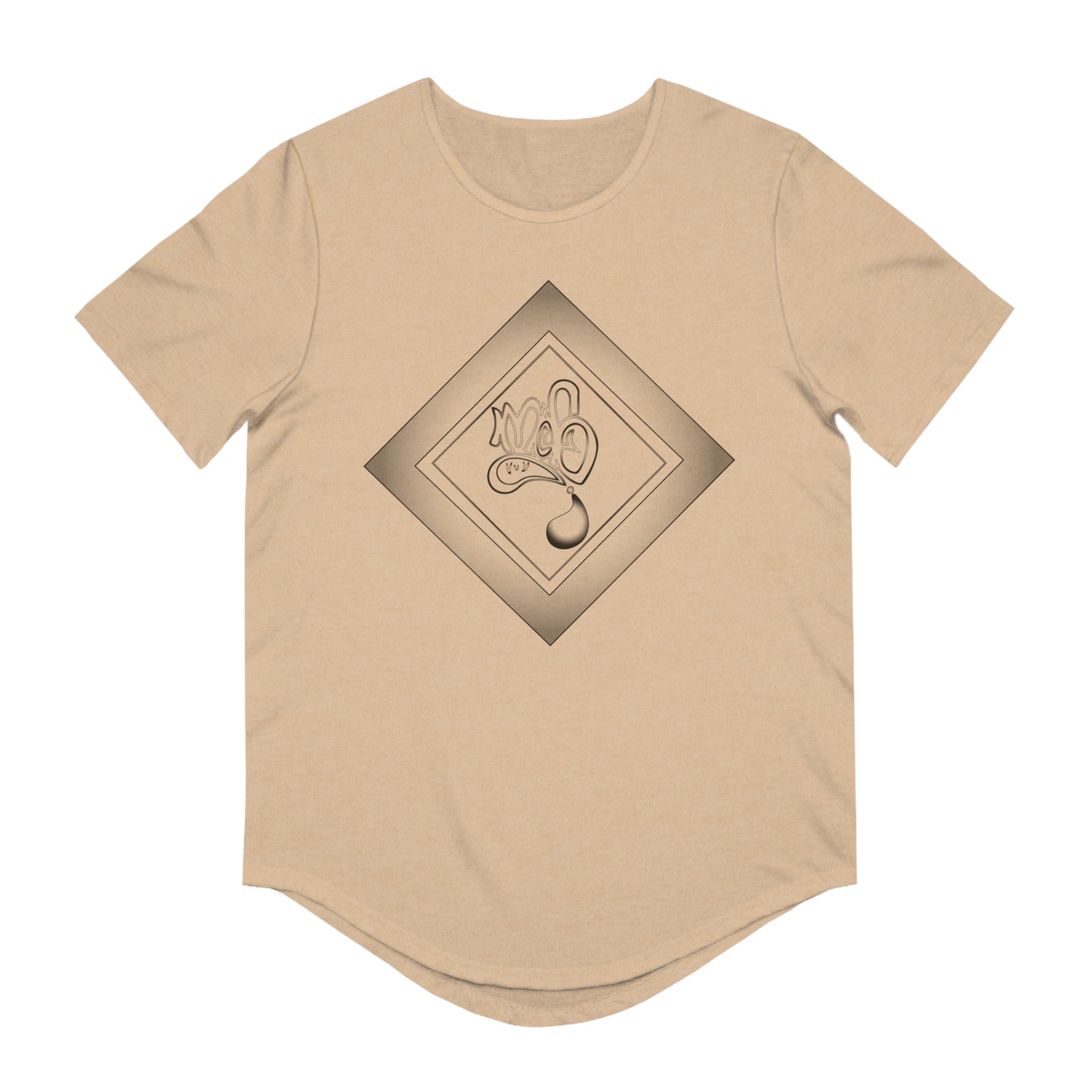 Mofo diamond silver mens curved hem