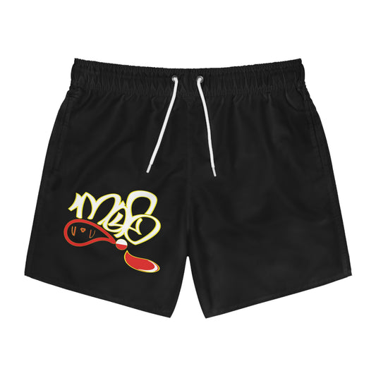 Trendy Graphic Swim Trunks for Summer Fun, Beachwear, Pool Party Attire, Casual Swim Shorts, Vacation Essentials