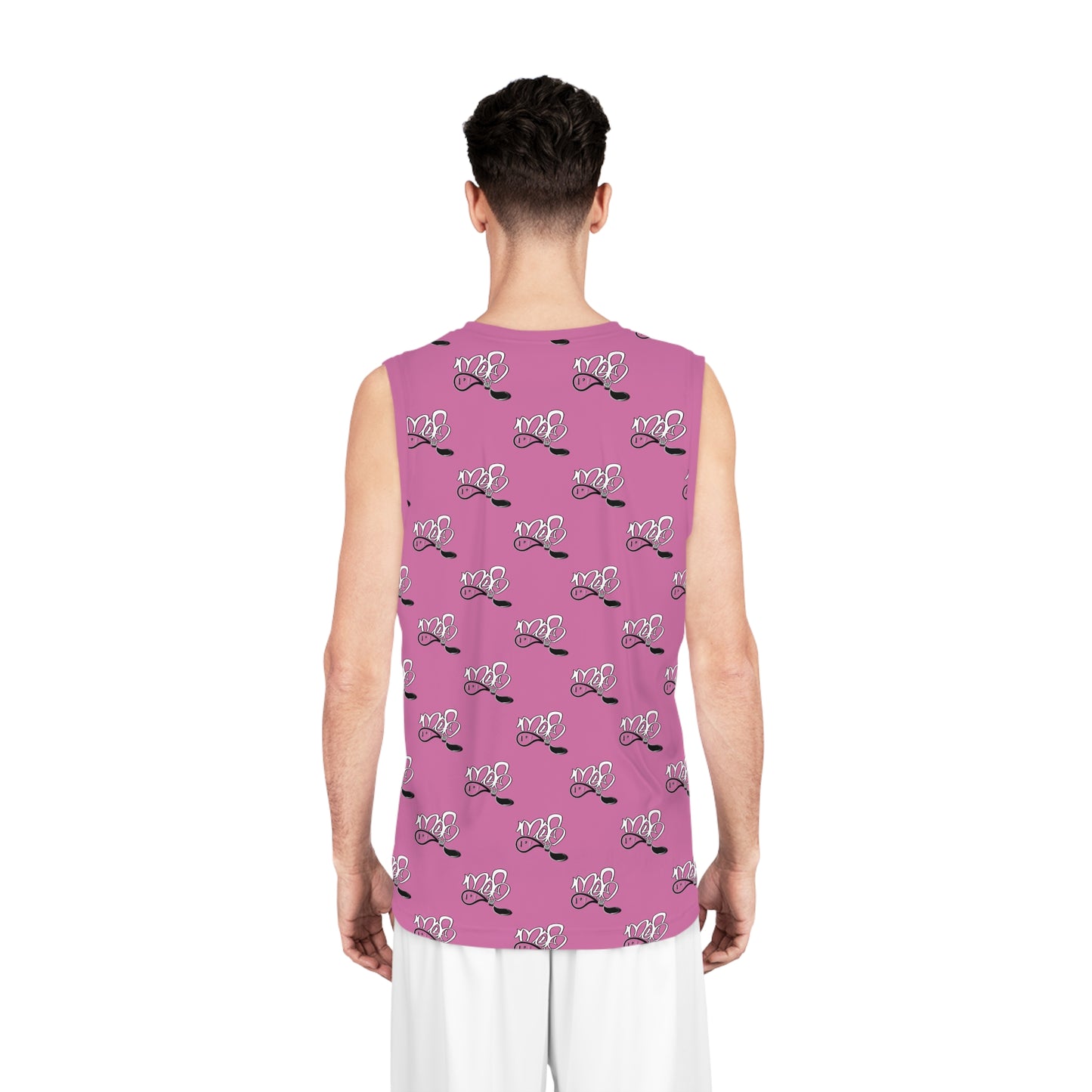 Playful Pink Basketball Jersey - AOP Design for Sports Lovers