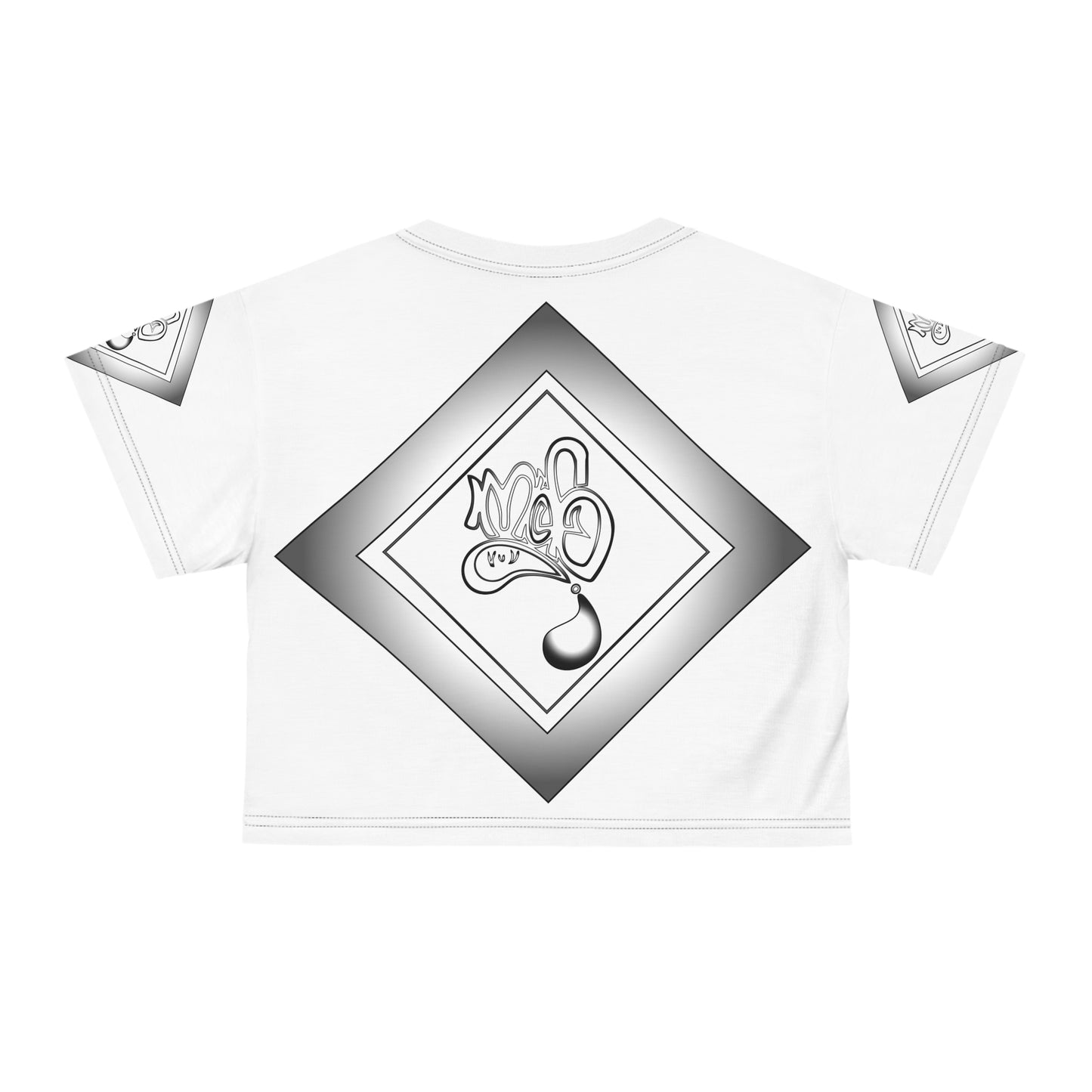 mofo rockstar logo diamond combo crop tee