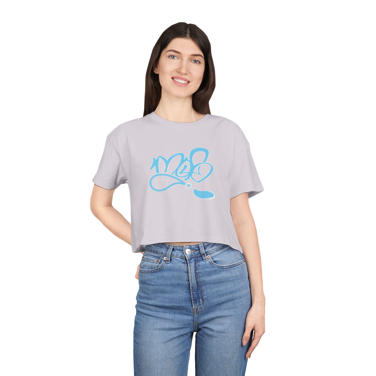 Graffiti-Inspired Women's Crop Tee - Stylish Casual Wear, Streetwear Fashion, Summer Top, Gift for Her, Festival Outfit