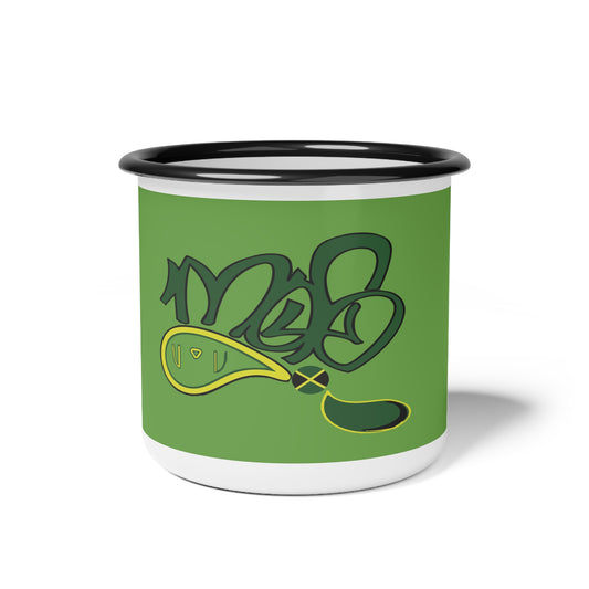 Rustic Enamel Camp Cup, Camping Mug, Outdoor Adventure Cup, Nature Lover Gift, Hiking Accessory, Picnic Essential
