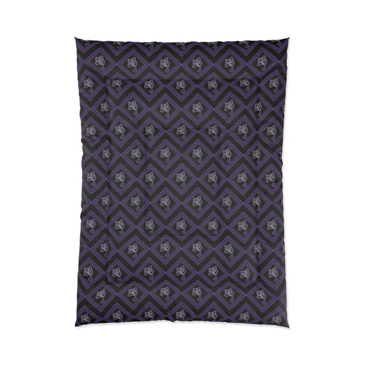 Elegant Gothic Comforter for Cozy Bedroom Décor, Dark Purple Bedding, Unique Home Accents, Perfect Gift for Halloween, Gothic Style