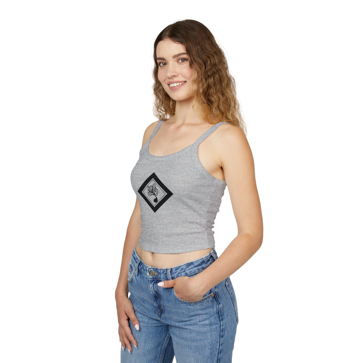 Stylish Women's Spaghetti Strap Tank Top, Casual Summer Wear, Trendy Apparel, Perfect for Festivals and Vacations, Graphic Design Tank