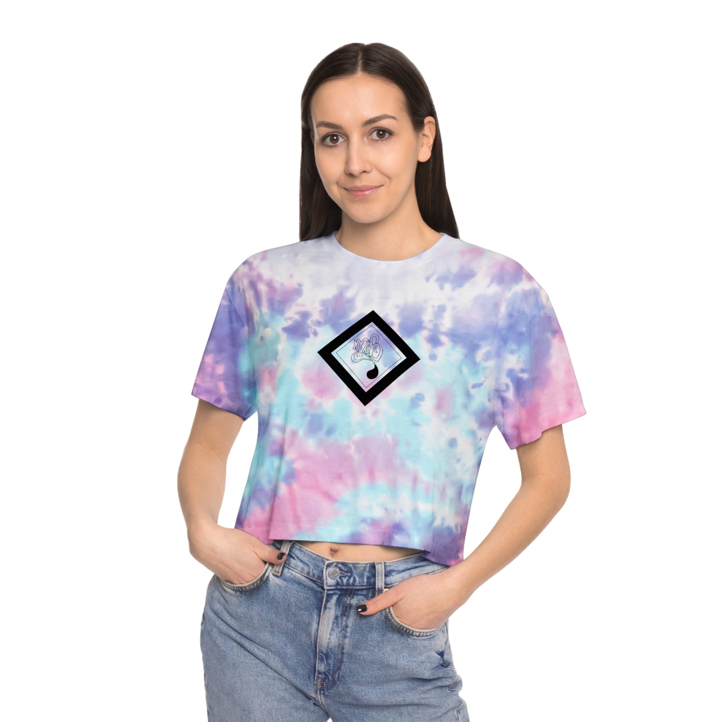 Chic Women's Tie-Dye Crop Tee - Stylish Summer Top, Trendy Streetwear, Casual Outfit, Festival Apparel, Beachwear