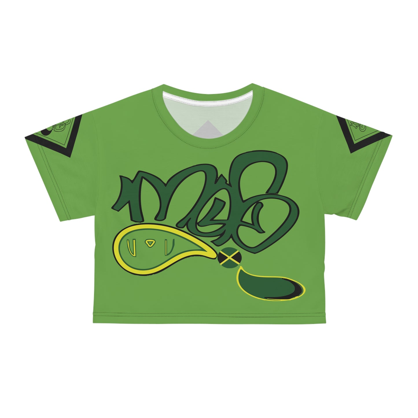 jamaica mofo logo diamond combo crop tee