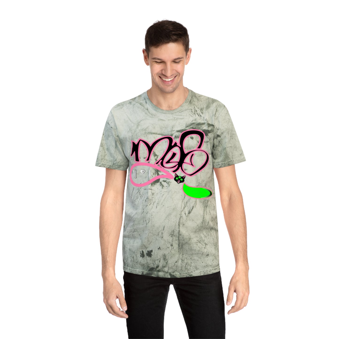 color blast unisex mofo 3 eyed black cat logo