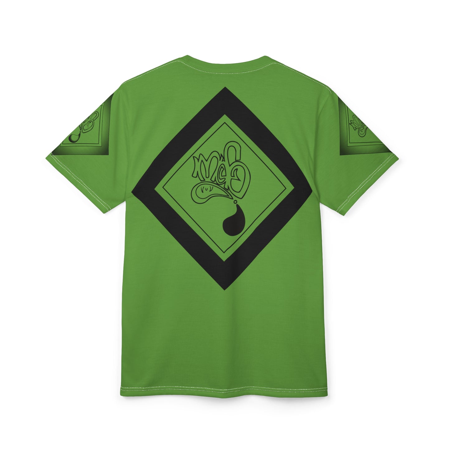 mofo snake logo diamond combo tee green