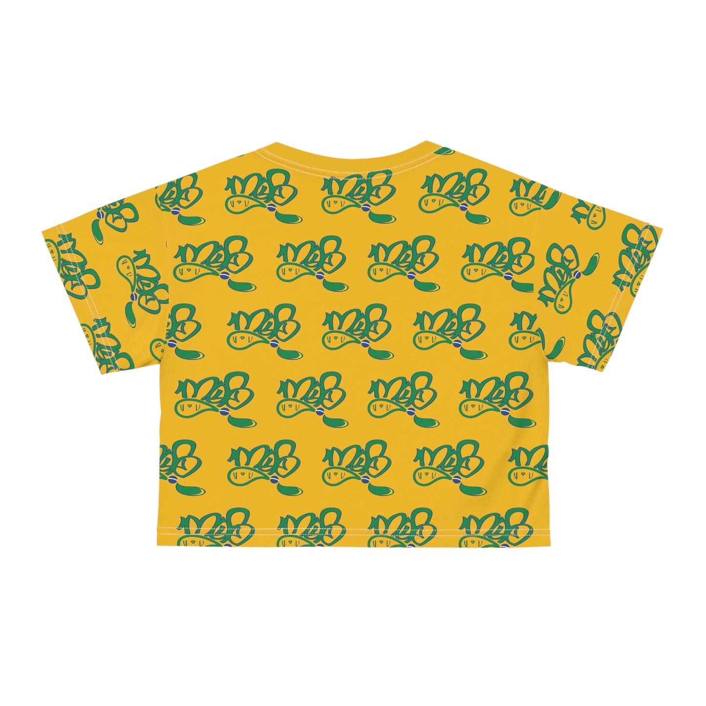 Sunshine Floral Crop Tee, Summer Top, Casual Wear, Trendy Girls Tee, Perfect for Festivals, Eco-Friendly Fashion