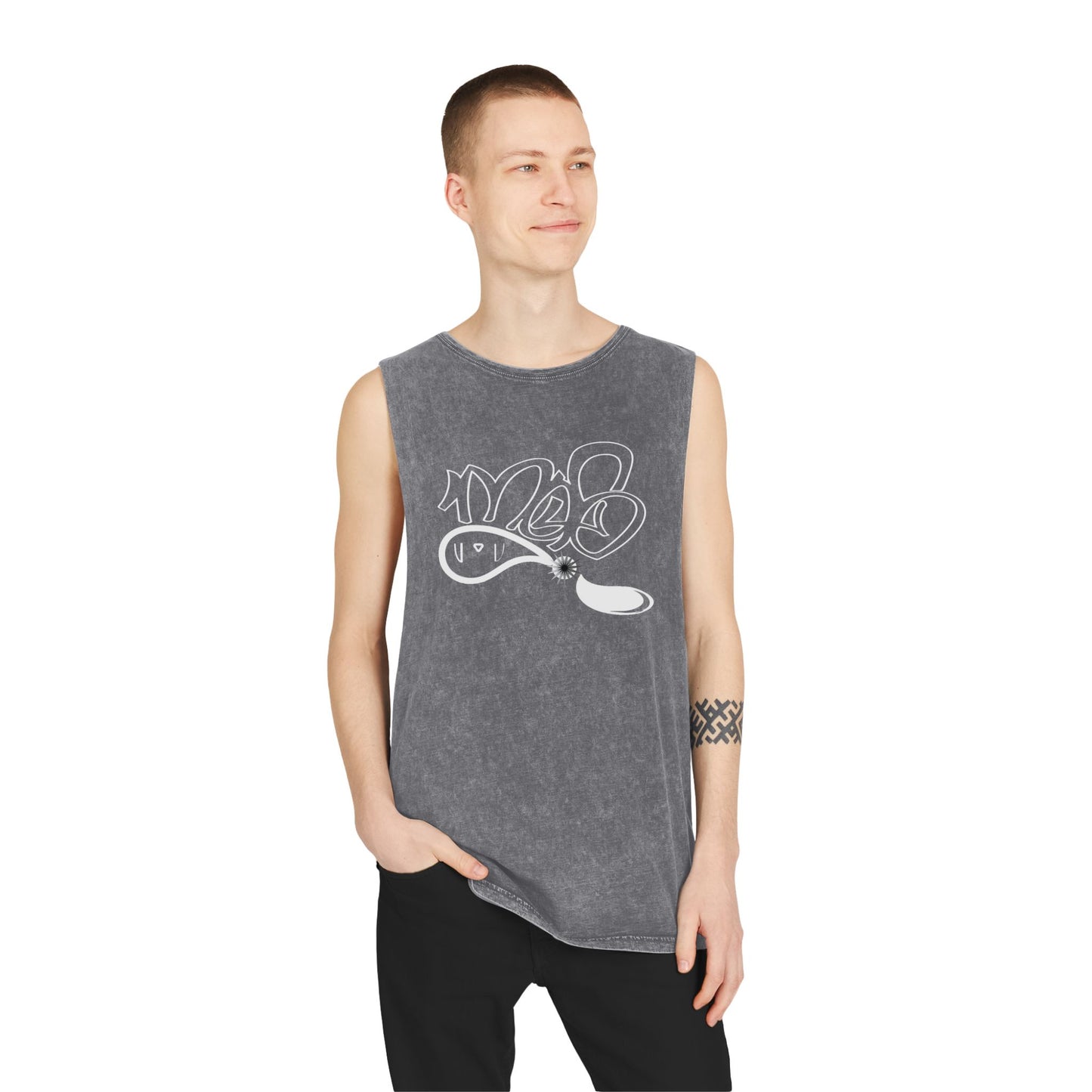 Unisex Stonewash Tank Top - Cool Streetwear Graphic Tee, Casual Summer Wear, Festival Attire, Trendy Gift for Him or Her