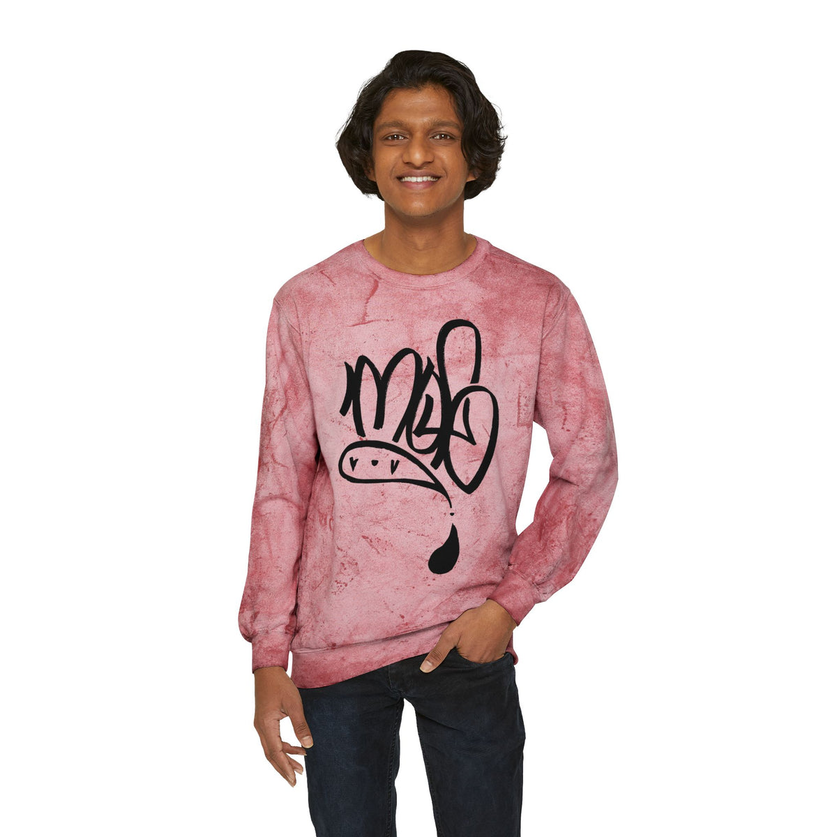 mofo logo black on Tie-Dye Streetwear sweat shirt
