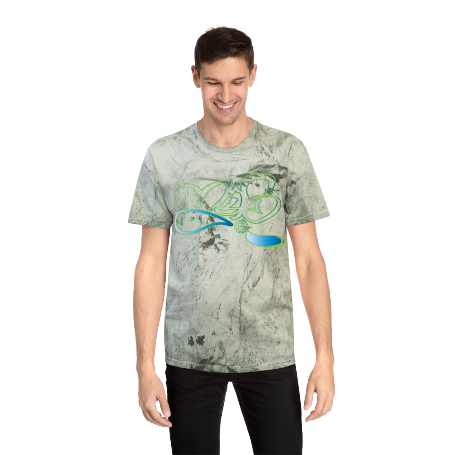 color blast unisex mofo globe logo tees