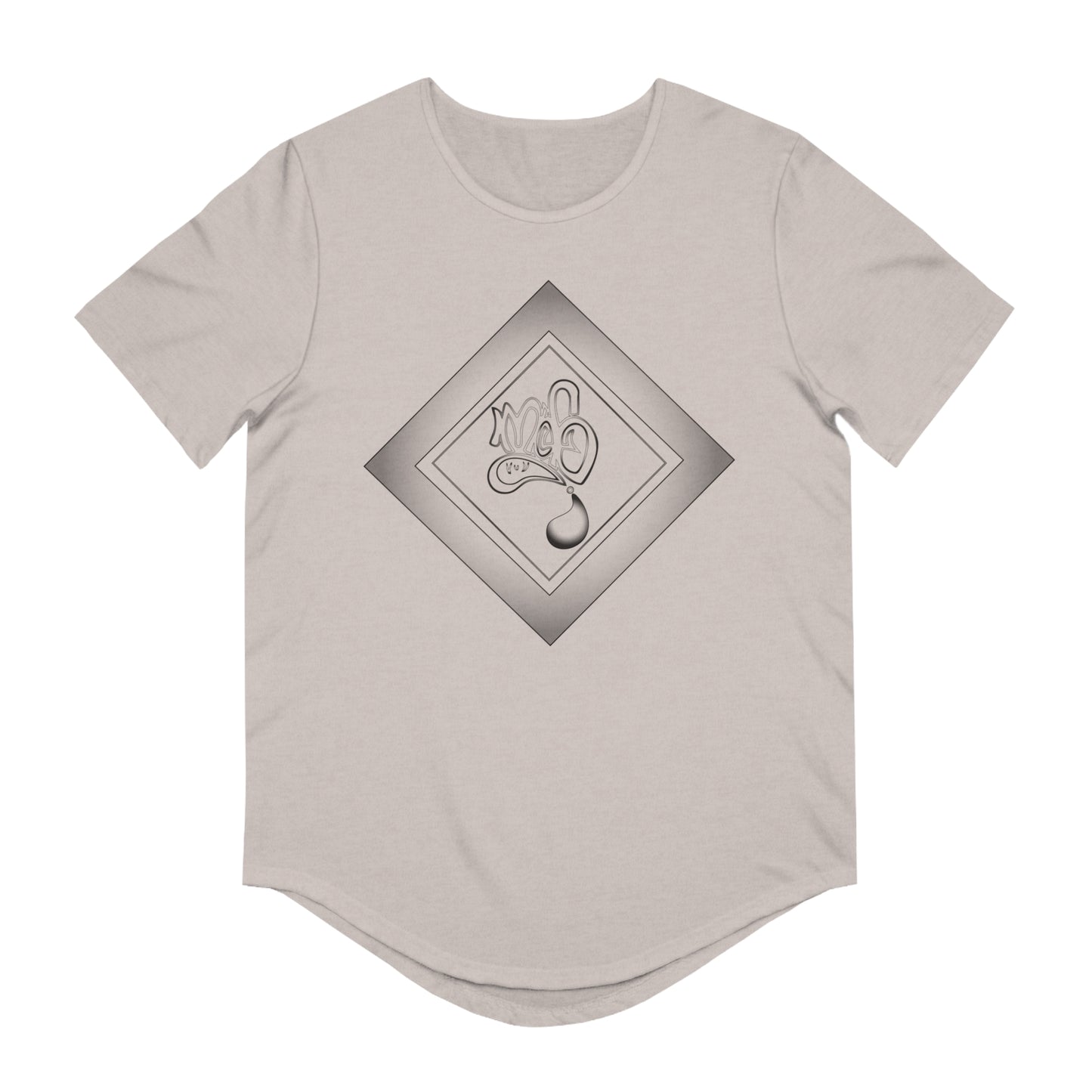 Mofo diamond silver mens curved hem