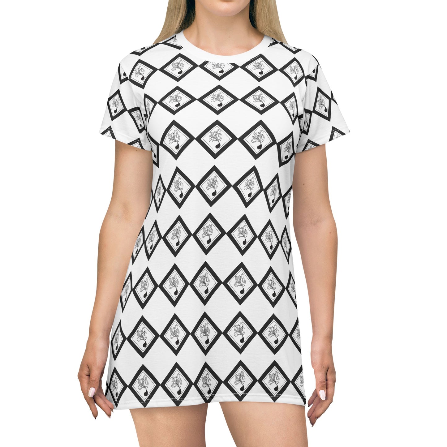 Stylish Graphic T-Shirt Dress, Casual Summer Fashion, Trendy Loungewear, Party Dress, Gift for Her