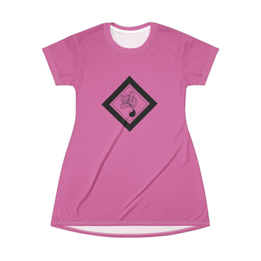 Stylish Pink T-Shirt Dress, Casual Summer Dress, Everyday Fashion, Gift for Her, Lounge Wear, Trendy Outfit, Pink Dress
