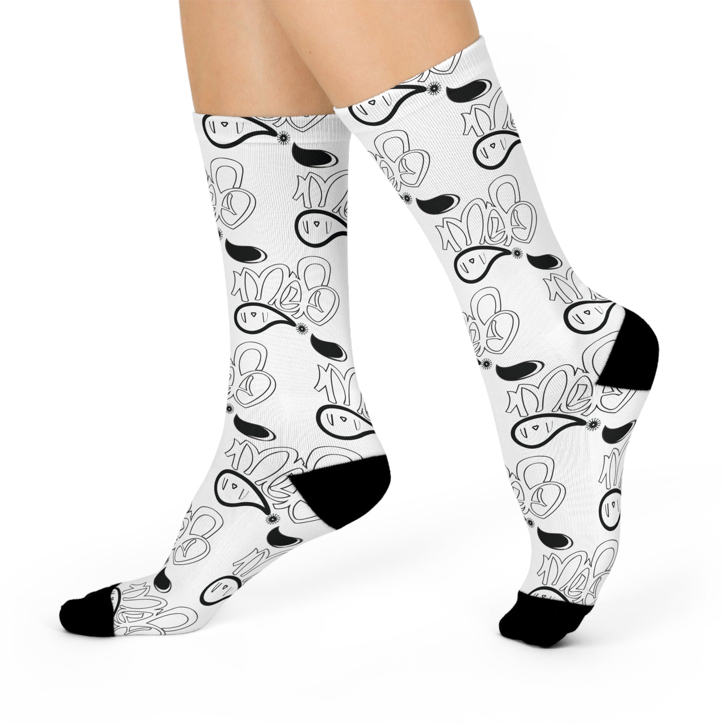 Fun & Cozy Cushioned Crew Socks, Perfect for Gifting, Casual Wear, Holidays, Cozy Vibes, Sock Lovers