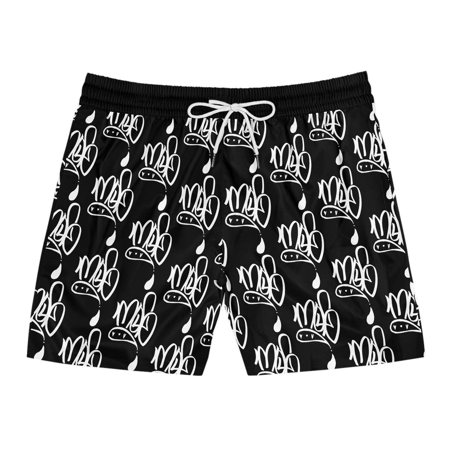 Aop mofo logo black swim shorts