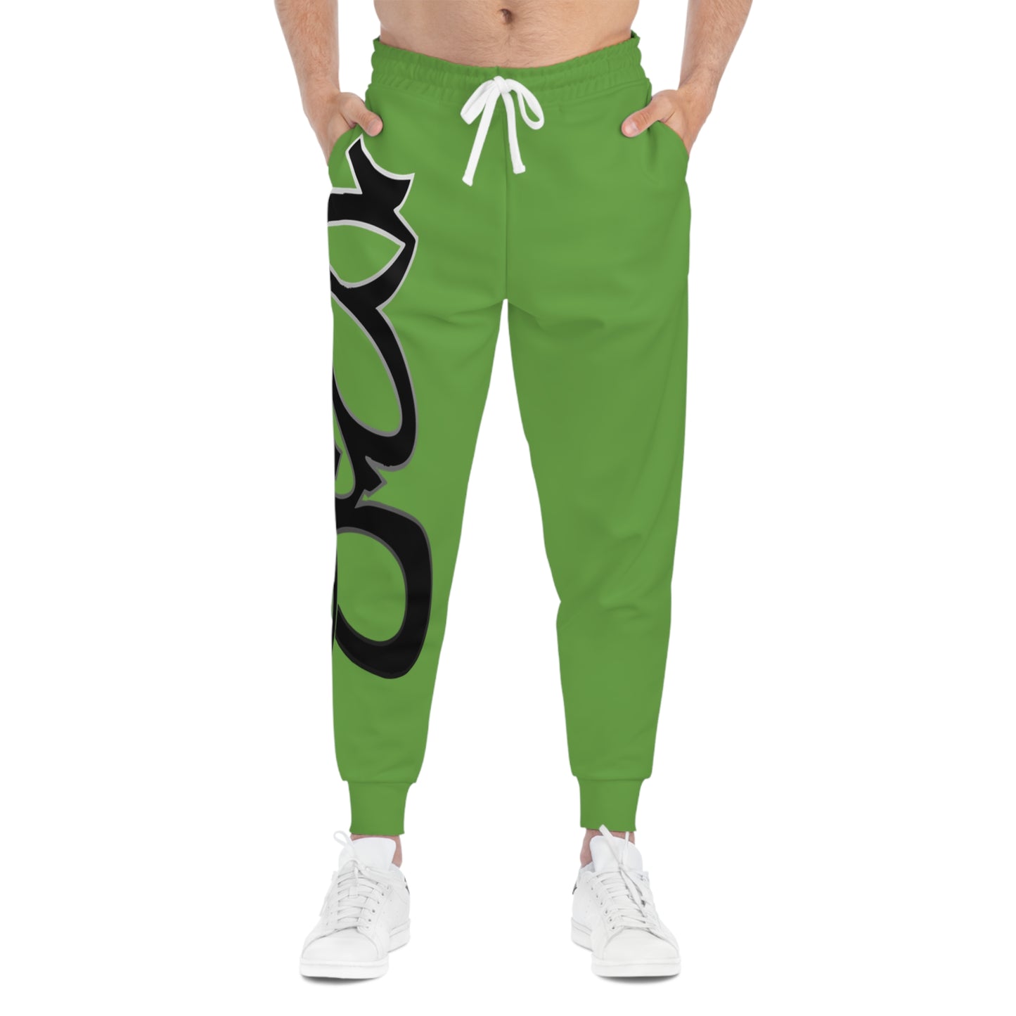 Athletic Joggers (AOP) green mofo snake logo