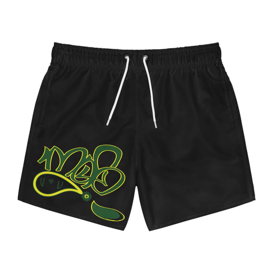 Stylish Graffiti Swim Trunks, Summer Beachwear, Vacation Attire, Pool Party Essentials, Gift for Him