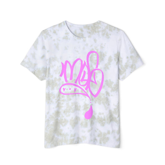Trendy Unisex Tie-Dye T-Shirt with Pink Prints, Casual Wear, Summer Essentials, Streetwear, Gift for Fashion Lovers