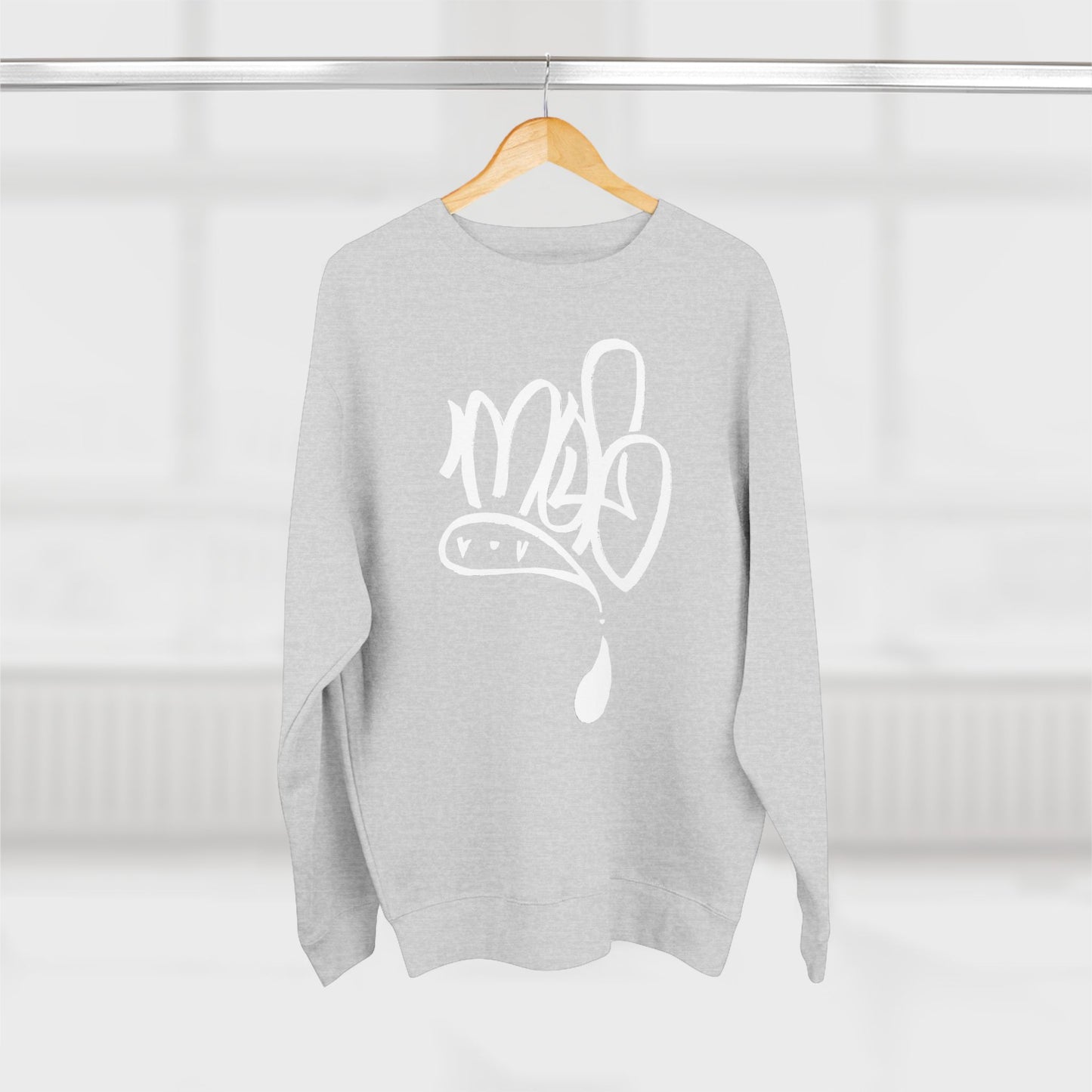 Stylish Unisex Crewneck Sweatshirt with Modern Graffiti Design, Trendy Pullover, Casual Wear, Streetwear, Gift for Him or Her