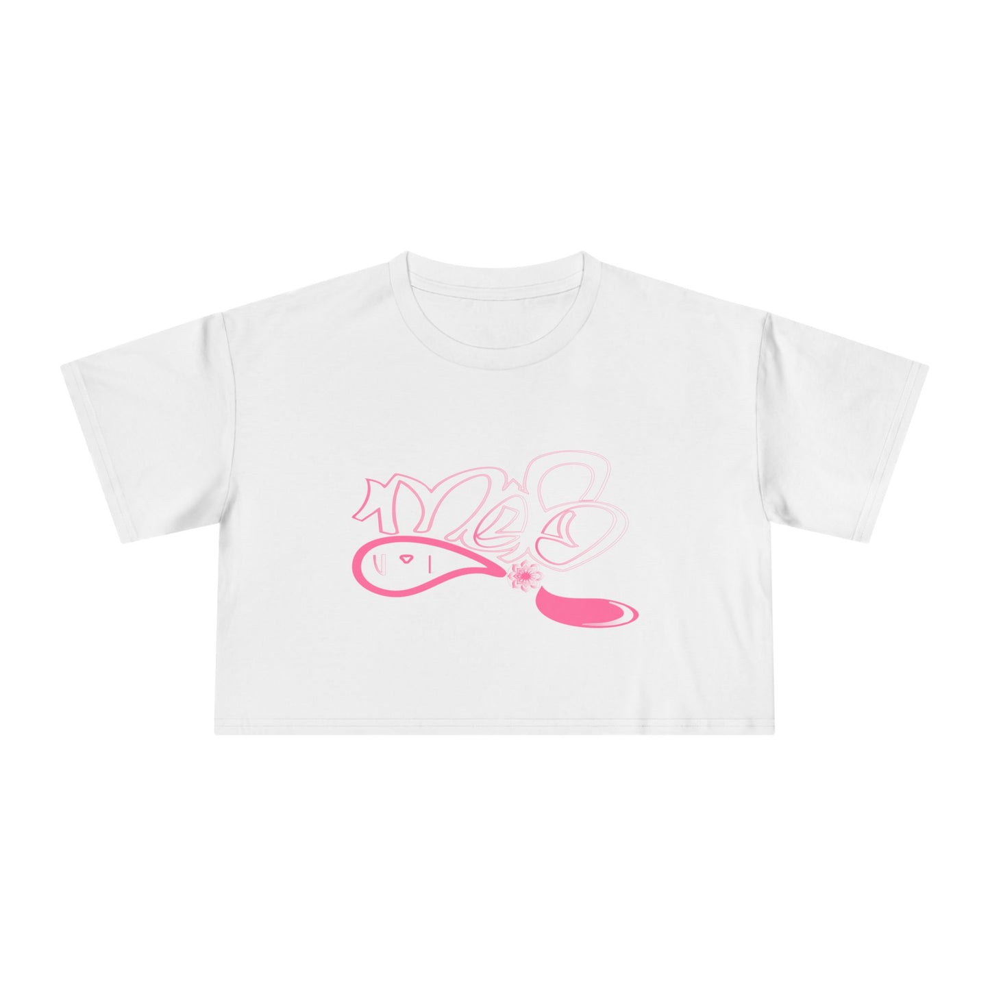 pink mofo mandala logo Women's Crop Tee