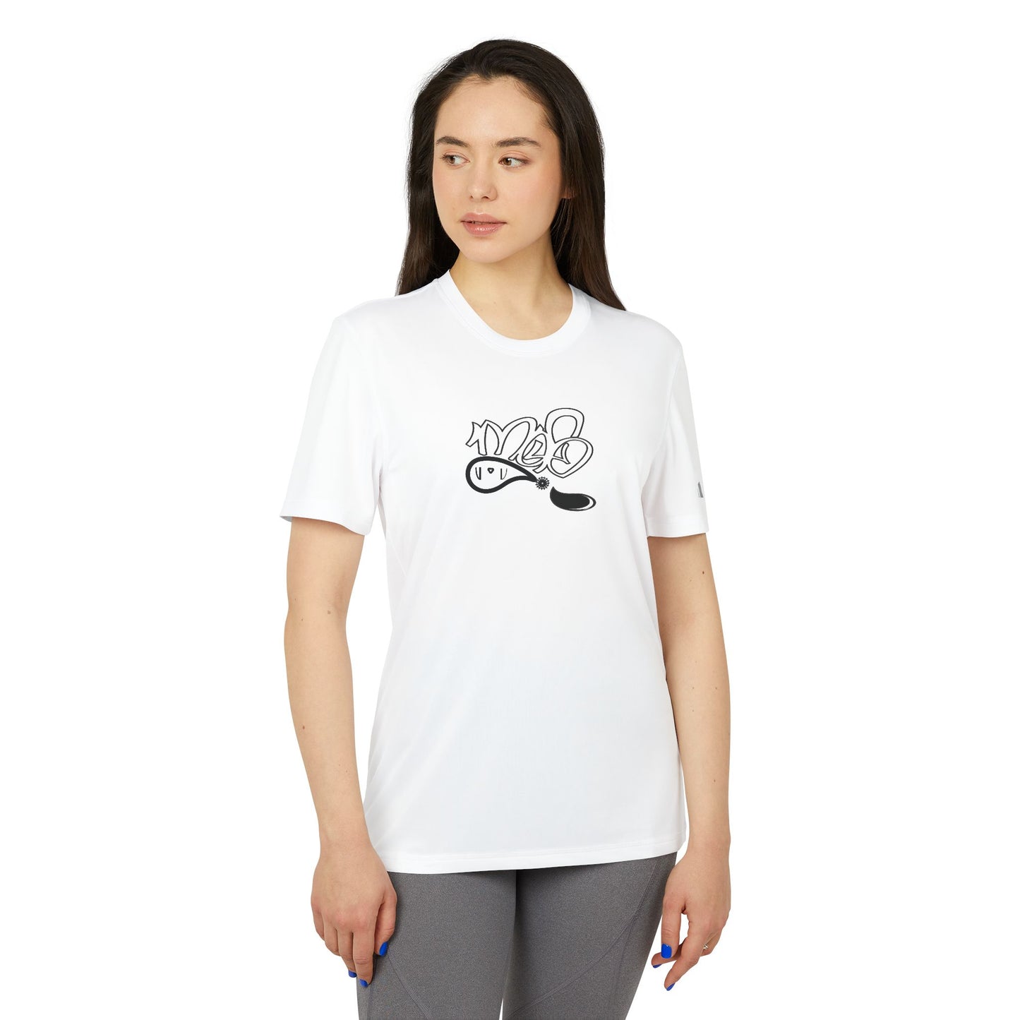 Sporty Unisex T-shirt with Graffiti Design, Casual Wear, Exercise Apparel, Gift for Athletes, Fitness Enthusiasts, Street Style