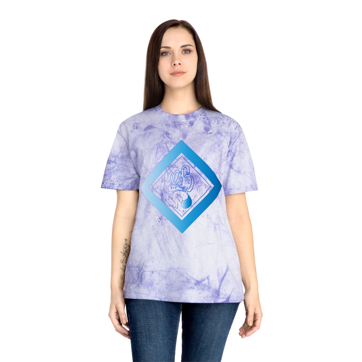 Color Blast unisex mofo logo diamond aqua