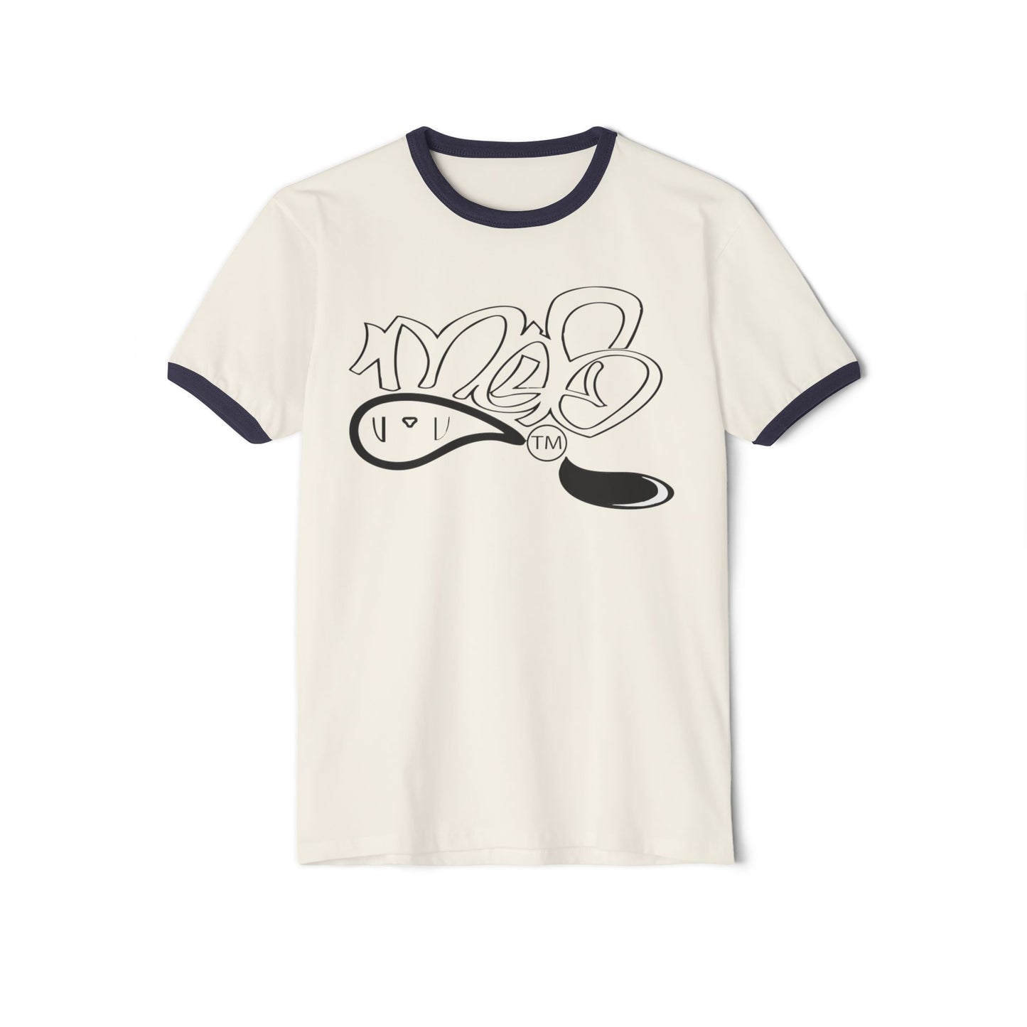 Retro Graphic Unisex Cotton Ringer T-Shirt, Casual Tee, Streetwear, Trendy Apparel, Unique Gift, Everyday Wear, Unisex Fashion