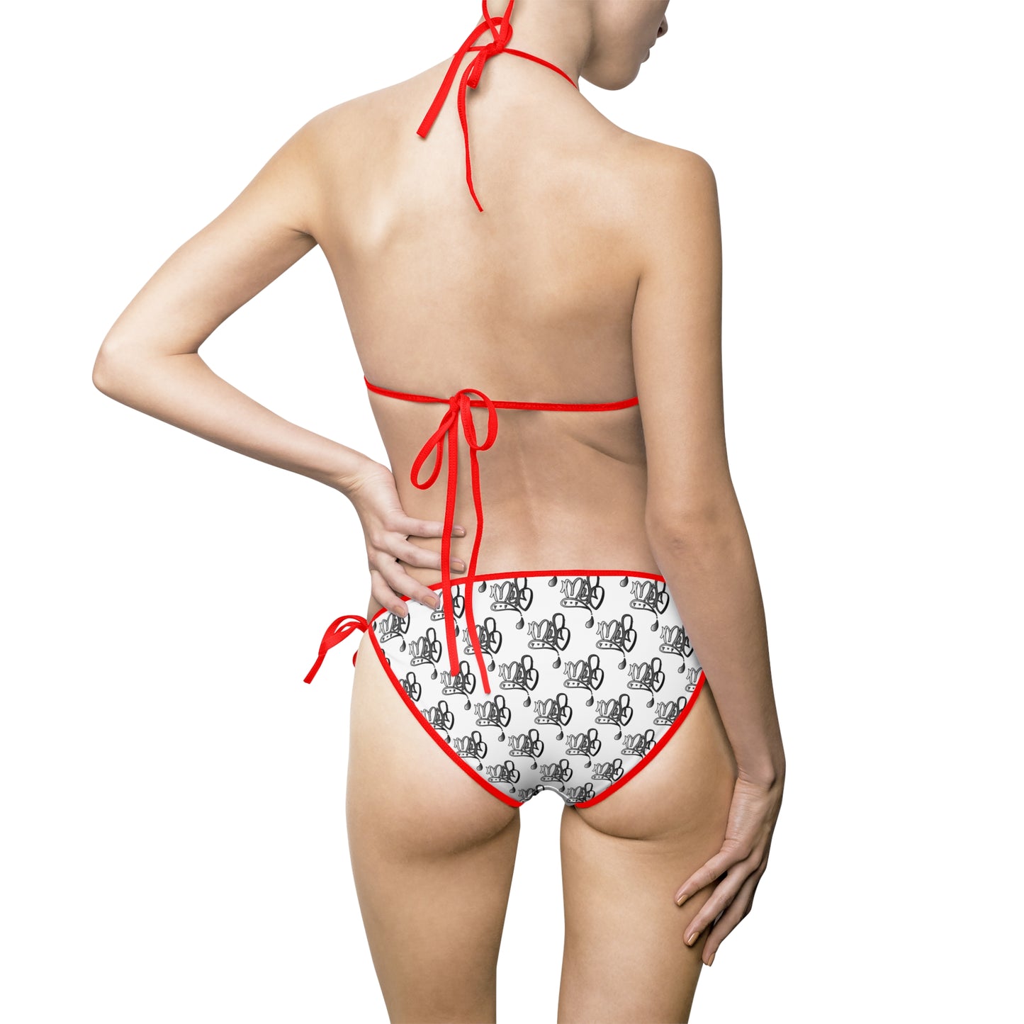mofomindofosiris aop logo drip silver white bikini