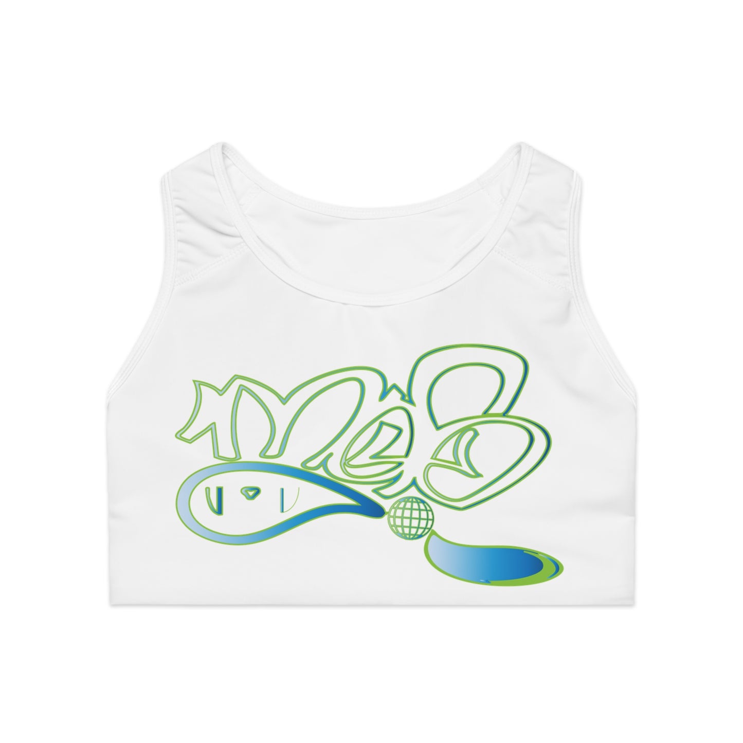 mofo globe logo Sports Bra